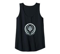 Wolf Spirit: Mystical Emblem for Nature Enthusiasts Tank Top, Women, Black, M