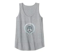 Wolf Spirit: Mystical Emblem for Nature Enthusiasts Tank Top, Women, Heather Grey, M