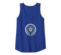 Wolf Spirit: Mystical Emblem for Nature Enthusiasts Tank Top, Women, Royal Blue, S