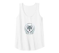 Wolf Spirit: Mystical Emblem for Nature Enthusiasts Tank Top, Women, White, XL