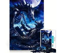 Wolf Spiritguard Moonlight Jigsaw Puzzles1000 Pieces Cognitive Train Fun Flawless Interlocking Pieces Birthday Gift Brain Teaser Toy (50x75cm)