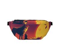 Wolf Standing on Hill Sling Chest Bags Bumbags Waist Fanny Packs, Waist Bag for Walking, Running, Hiking