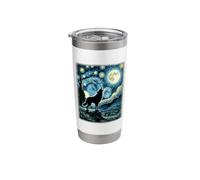 Wolf Star Gazer - Artistic Van Gogh Style Starry Night Wolf Stainless Steel Insulated Tumbler