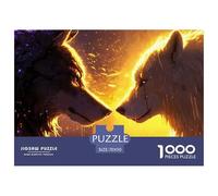 Wolf Staring Animal 1000 Piece Jigsaw Puzzle Paper Adult Puzzle Game Night Forest Focus Relaxation Decor 70x50cm/1000pcs 70x50cm/1000pcs