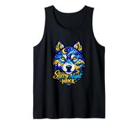 Wolf Starry Night Hike Outdoor Mountain Stained Art Tank Top