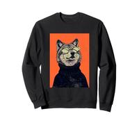 Wolf Stylish 80s Pop Art Portrait w Sunglasses Sweatshirt