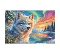 Wolf Sunset Snowy 1000 Piece Jigsaw Puzzle for Adults Jigsaw After School Activity for Teens Stress Buster Whimsical Gift Idea Stylish Home Decor 1000 PCS