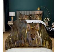 Wolf Super King Size Duvet Cover Sets Animal Prints Bedding Set, 3D Print Ultra Soft Microfiber Quilt Cover 260x220cm Comforter Covers with Zippe and 2 Pillowcases C-2898