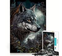 Wolf Sweet 1000 Jigsaw Puzzle Mental Fun Game Seamless Fit Precise Pieces Relaxing Indoor Group Activity (50x75cm)