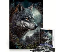 Wolf Sweet 1000 Piece Jigsaw Puzzles Clear Thinking Soft Distraction Precise Edges Meaningful Gift (50x75cm)