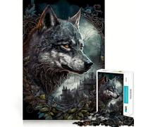 Wolf Sweet 1000-piece Puzzle for Teenagers Focus Memory Game Professional Grade Cutting Relaxing Indoor Group Activity (38x52cm)