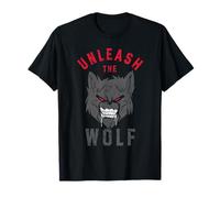 Wolf T-Shirt For The Gym Wolf Art T-Shirt Unleash The Wolf T-Shirt