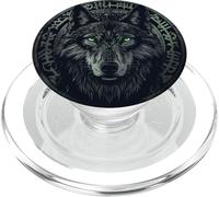 Wolf T-Shirt Viking Wolf Gift Odins Wolves Valhalla PopSockets PopGrip for MagSafe