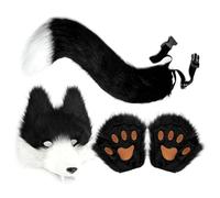 Wolf Tail & Ears - Halloween Wolf Accessories | Dress Up Accessory for Animal Costume for , Costume for Parade, Staging, Masquerade, Carnival, Cosplay