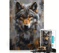 Wolf Tan Wall Art Jigsaw for Adults 1000 Pieces Think Skill Game High Precision Die Cut Entertaining Challenge for Spare Time (50x75cm)