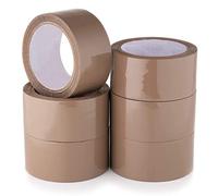 Wolf Tapes Packaging Tape, Heavy-Duty Parcel Tape for Packing, All Purpose Strong Adhesive Tape, Secure Sticky Seal for Boxes, FSC Certified Shipping Tape, Pack of 6 48MM x 66M (Brown)
