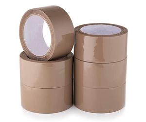 Wolf Tapes Packaging Tape, Heavy-Duty Parcel Tape for Packing, All Purpose Strong Adhesive Tape, Secure Sticky Seal for Boxes, FSC Certified Shipping Tape, Pack of 6 48MM x 66M (Brown)