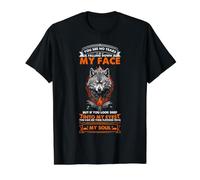 Wolf Tears Soul Quote Emotional Resilience Graphic Value Graphic T-Shirt, Men, Black, XL