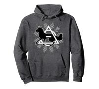 Wolf Theta Delta Logo Alpha Alter Kin Otherkin Therian Pullover Hoodie, Adult Unisex, Dark Heather Grey, Small