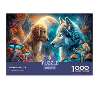 Wolf to Dog1000Piece JigsawPuzzlesanimal ForAdults Challenging LargePiecePuzzles Age12+byth EducationalGame Uncover The Puzzle 70x50cm/1000pcs