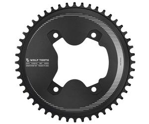 Wolf Tooth 110 BCD 4 Bolt Aero Chainring for Shimano GRX - Black / 48 / 4 Arm, 110mm
