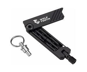Wolf Tooth 6-Bit Hex Wrench Multi-Tool with Keychain: Black Aluminum Handle