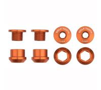 Wolf Tooth Chainring Bolts and Nuts - Set of 4 for 1X - Orange