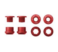 Wolf Tooth Chainring Bolts and Nuts - Set of 4 for 1X - Red
