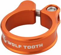 Wolf Tooth | Seat Post Clamp 34.9mm | Orange | Precision-Engineered Bike Seat Clamp to securely Hold Your seat Post - Lightweight 6061 Aluminium Bike Seat Post Clamp