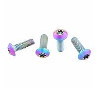 Wolf Tooth Components Ti Water Bottle Cage Bolts Ti Oil Slick, Low Profile, 4 Pack