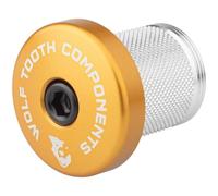 Wolf Tooth | Compression Plug with Integrated Spacer Stem Cap | Gold | Lightweight Aluminium Bicycle Headset Accessories Wide Colour Range