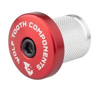 Wolf Tooth | Compression Plug with Integrated Spacer Stem Cap | Red | Lightweight Aluminium Bicycle Headset Accessories Wide Colour Range