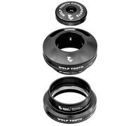 Wolf Tooth EC44 Semi-Internal Aero Headset - Stainless Bearings, Weather-Sealed, Black, CNC Machined, for Mountain and Road Bikes