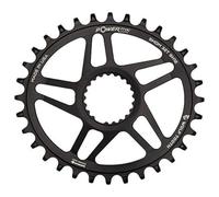 Wolf Tooth: Elliptical DM Chainrings for Shimano Cranks 12spd HG Chain 34t - Black - 34t Shimano 12spd