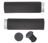 Wolf Tooth Lock-On Fat Paw Grip - Black Grip with Raw Silver Collar