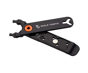 Wolf Tooth - Master Link Pliers - Pack Pliers | Bike Multi Tool Quick Link Pliers with Bike Tyre Levers, Valve Core Remover | Chain Pliers, Chain Link Pliers 9/10/11/12 Speed Bicycle Repair | Orange