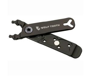Wolf Tooth - Master Link Pliers - Pack Pliers | Bike Multi Tool Quick Link Pliers with Bike Tyre Levers, Valve Core Remover | Chain Pliers, Chain Link Pliers 9/10/11/12 Speed Bicycle Repair | Grey