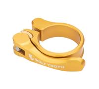 Wolf Tooth QR Quick Release Seatpost Clamp - 38.6mm, Gold | Wolf Tooth 6061 Aluminum Quick Release Seatpost Clamp - Gold, 38.6mm