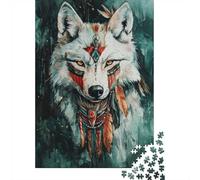 Wolf Totem Puzzle for Adults 1000 Pieces, Wolf Themed Animal Jigsaw, Calm Home Activity, 52x38cm/1000pcs