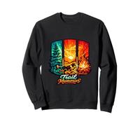 Wolf Trail Memories Outdoor Wilderness Camping Hiker Retro Sweatshirt