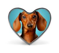 Wolf Tribe Fashion Heart Brooch Pins Lightweight Enamel Lapel Pin for Women Men, Hat Bag Jacket Clothing Accessory Jewelry Gift, Dachshund Dog, Love form