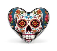 Wolf Tribe Fashion Heart Brooch Pins Lightweight Enamel Lapel Pin for Women Men, Hat Bag Jacket Clothing Accessory Jewelry Gift, Colorful Sugar Skull, Love form
