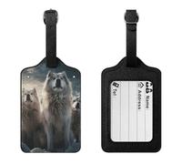 Wolf Tribe Luggage Tags with Id Card & Adjustable Strap