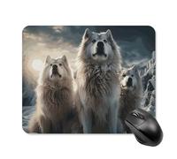 Wolf Tribe Mouse Pad Square Mouse Mat Non-Slip Rubber Base Mousepad Wireless Mice Mat for Gaming, Office & Home, Waterproof Mouses Mats for Laptop/Desktop 20 * 25cm