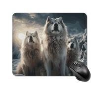 Wolf Tribe Mouse Pad Square Mouse Mat Non-Slip Rubber Base Mousepad Wireless Mice Mat for Gaming, Office & Home, Waterproof Mouses Mats for Laptop/Desktop 25 * 30cm