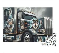 Wolf Truck Art Jigsaw Puzzle Car Hard Difficult Challenge Adults Kids Relaxation Gift 1000 Pieces 70x50cm/1000pcs