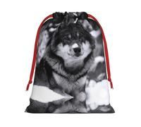 Wolf Ultra Soft Velvet Gift Bag, Comfortable To The Touch, Reusable