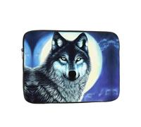 wolf under moon 13 inch Print Laptop Case, Business/Office Commuter Laptop Case
