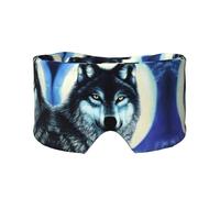 Wolf Under Moon Adjustable Sleep Eye mask and Earmuffs, Unisex Side Sleeping Headband (26.8 * 4.3 inches), Indoor and Outdoor Travel Yoga Comfort Cover,