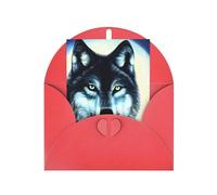 Wolf Under Moon Blank Greeting Cards, Thank You Cards And Envelopes, 4x6 Inch, #Wedding, Baby Shower, Party.